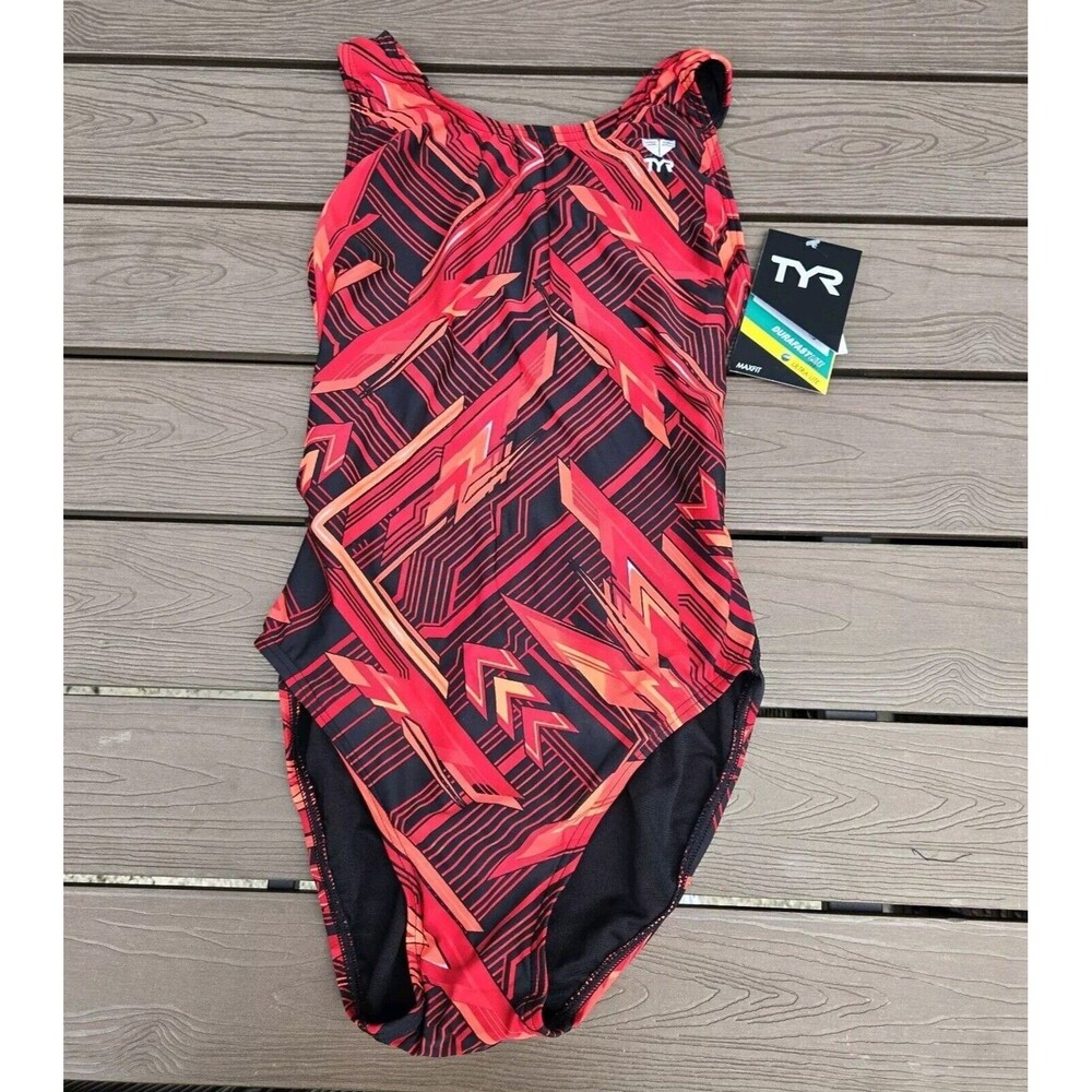 TYR DuraFast Maxfit Women's Zenith One Piece Swimsuit Red, -Sz 30 NEW